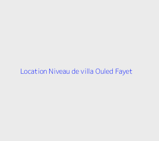 Location Niveau de villa F1/Studio Alger